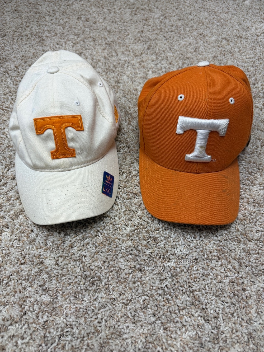 Colosseum Orange and Cream Tennessee 'T' Baseball Caps Set